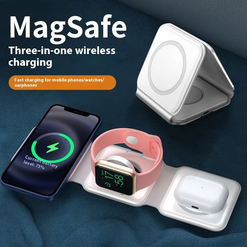 Cargador Plegable 3 en 1 Inalámbrico